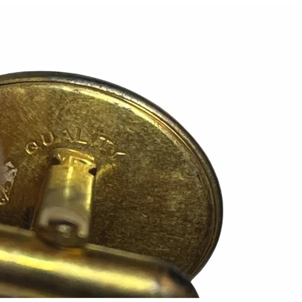 Vintage Gold-Tone Correct Quality Oval Cufflinks